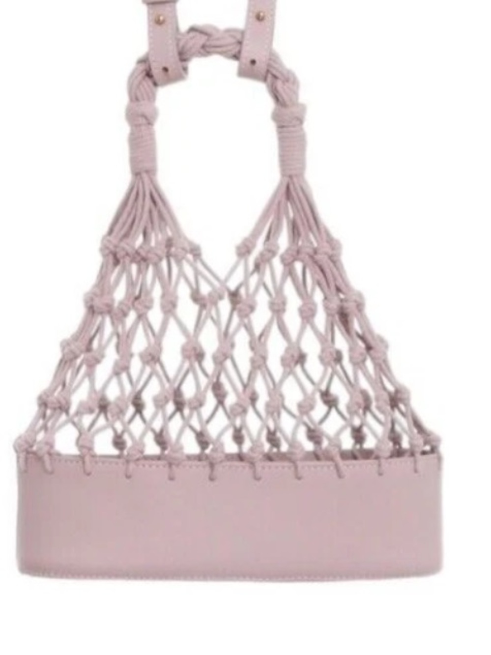 ZIMMERMANN Woven Knot Mesh Tote Bag in Lavender